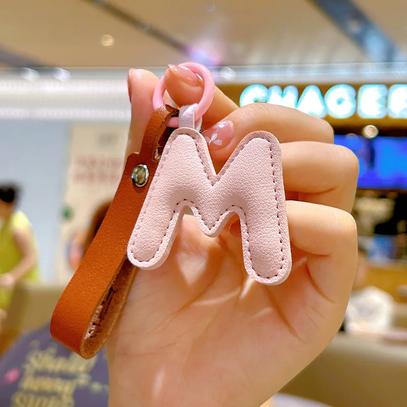 女性のための漫画のキーホルダー,キャンディーカラーのバッグ, - Monogram Keychain Leather のレビューと価格