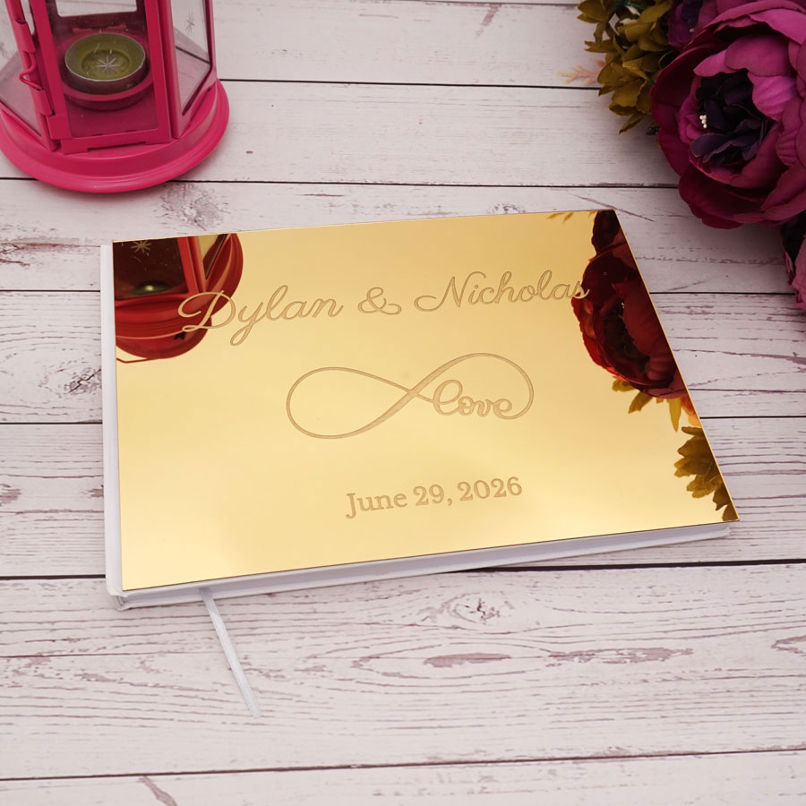 パーソナライズされたアクリルミラーカバー,結婚式のゲストブッ - Custom Photo Book のレビューと価格